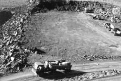 Carting rock for the port.Building the port.Photo courtesy Geoff Blackman.