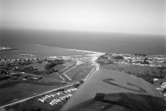 An aerial view of the port.