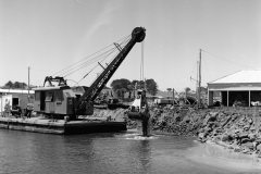 The Priestman dredge near Ron Stewarts the boat builders.