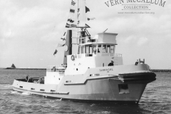 The Tarrigal tug boat in the harbour.